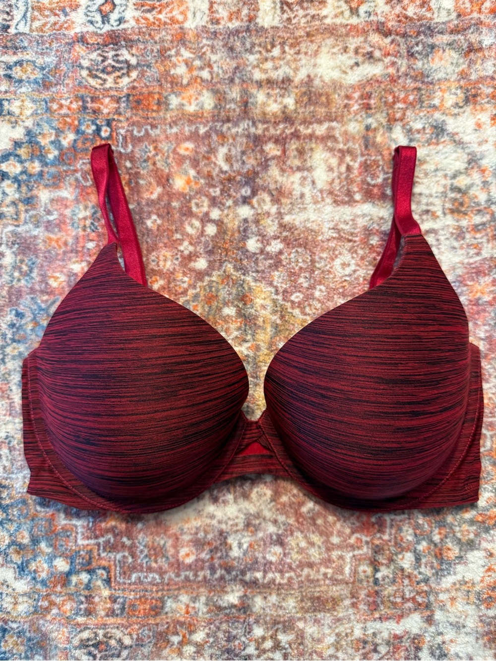 Victoria’s Secret Perfect Shape T-Shirt Bra Burgundy Heather 34DD